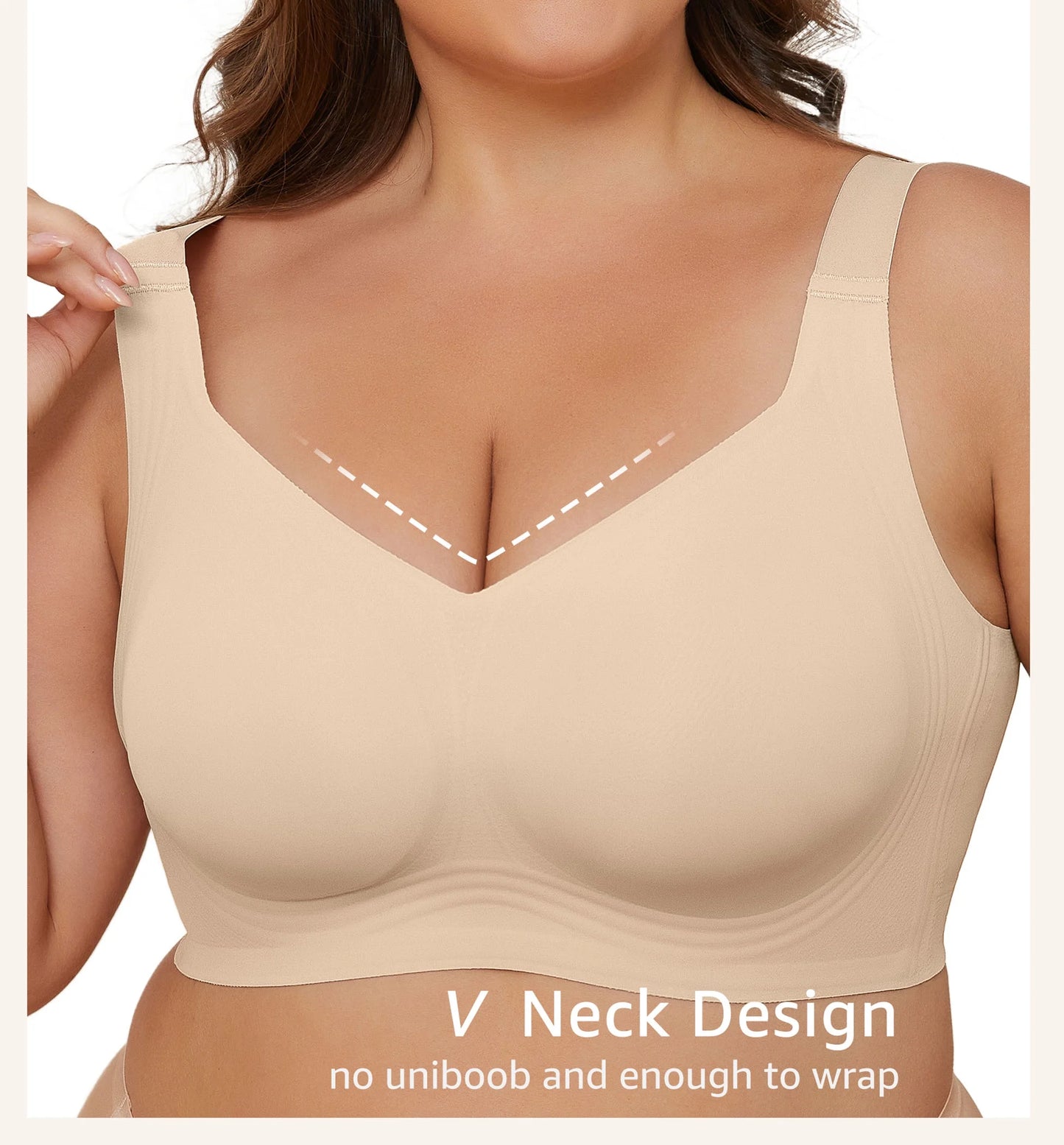Smooth Wireless Bras for Women No Underwire Comfort Seamless Bras Full Coverage Everyday Bra New Upgrade