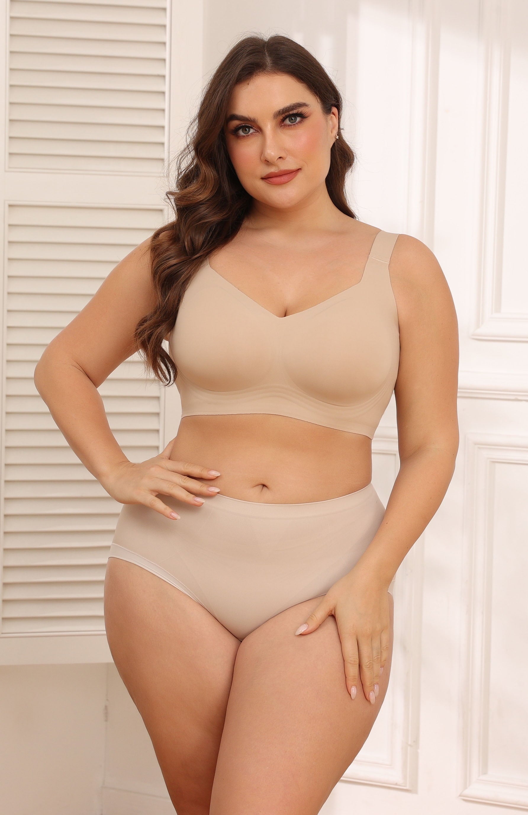 Smooth Wireless Bras for Women No Underwire Comfort Seamless Bras Full Coverage Everyday Bra New Upgrade