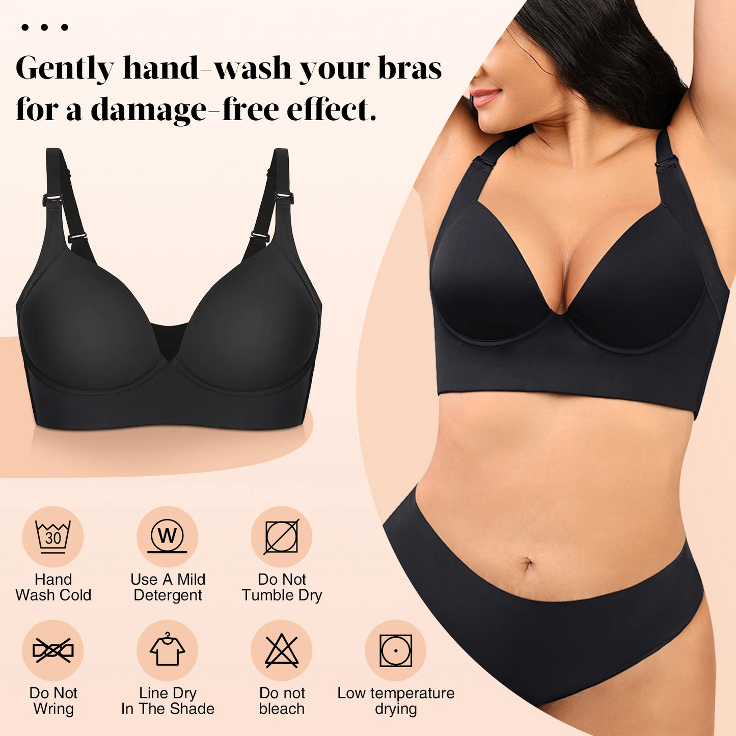 Back Fat Trim Deep Cup Shapewear Bra