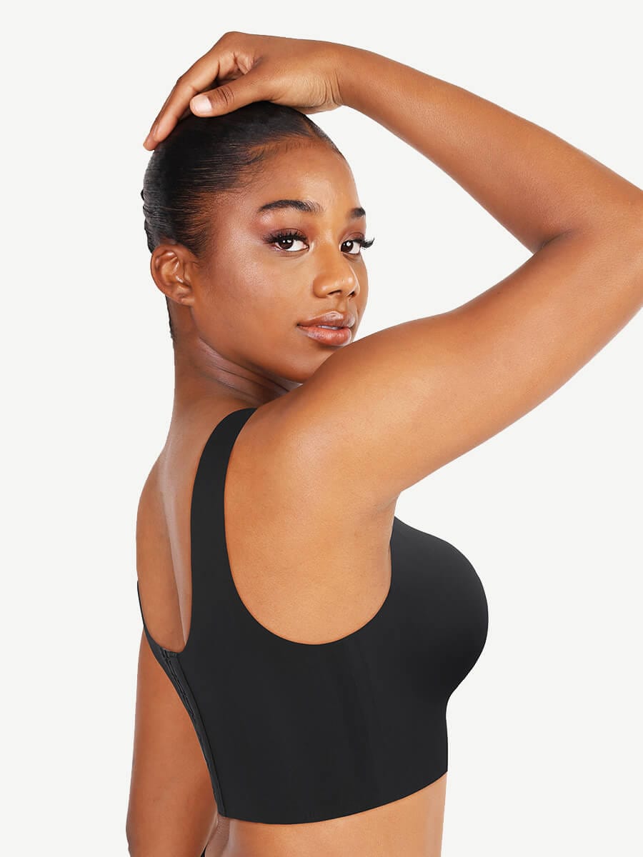 Fitted Deep-V Seamless contouring tank bra