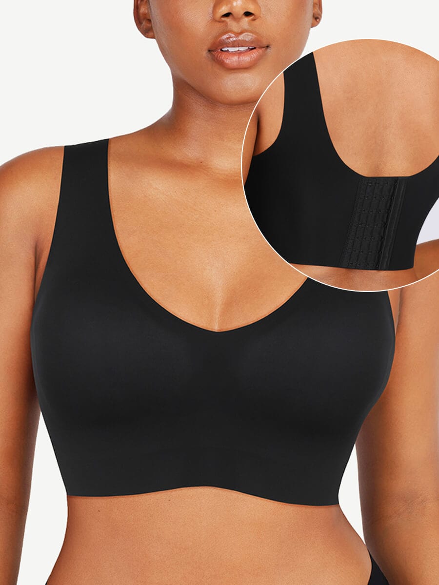 Fitted Deep-V Seamless contouring tank bra