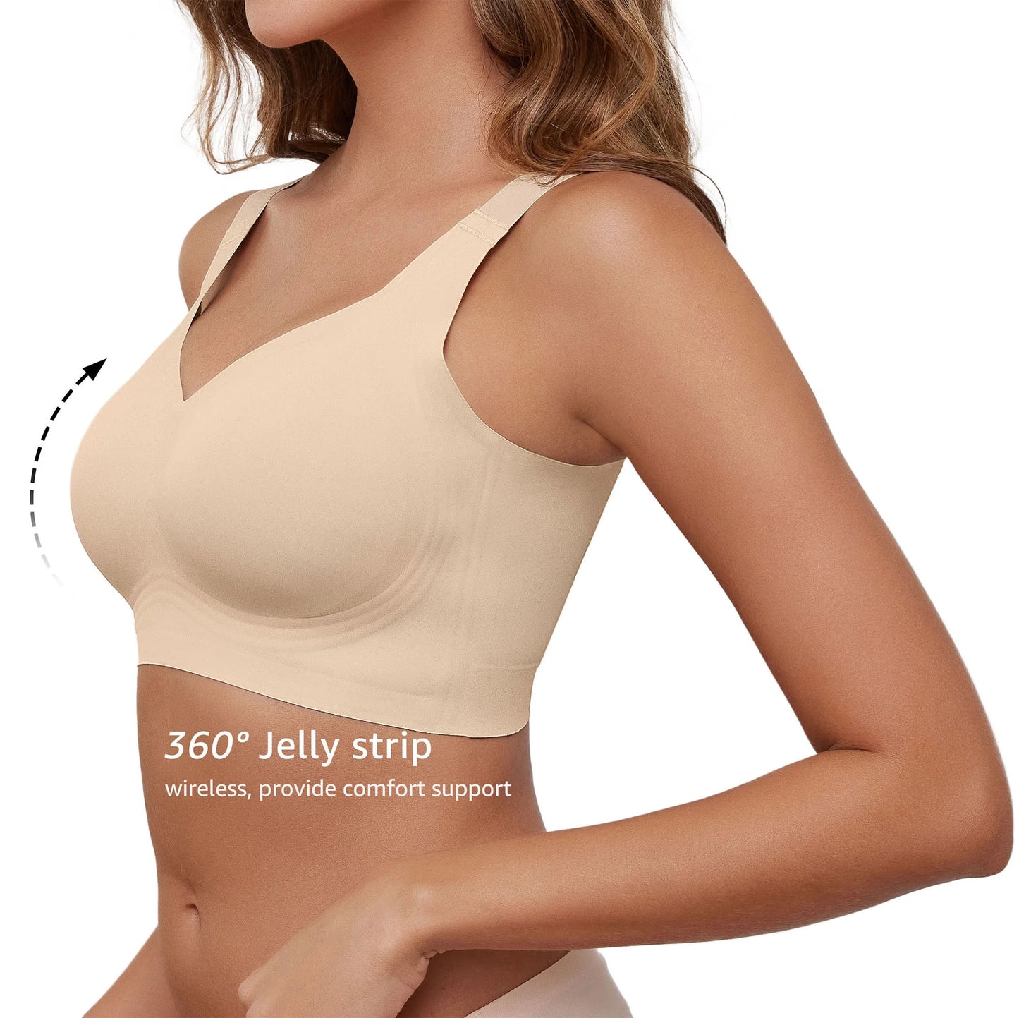 Smooth Wireless Bras for Women No Underwire Comfort Seamless Bras Full Coverage Everyday Bra New Upgrade