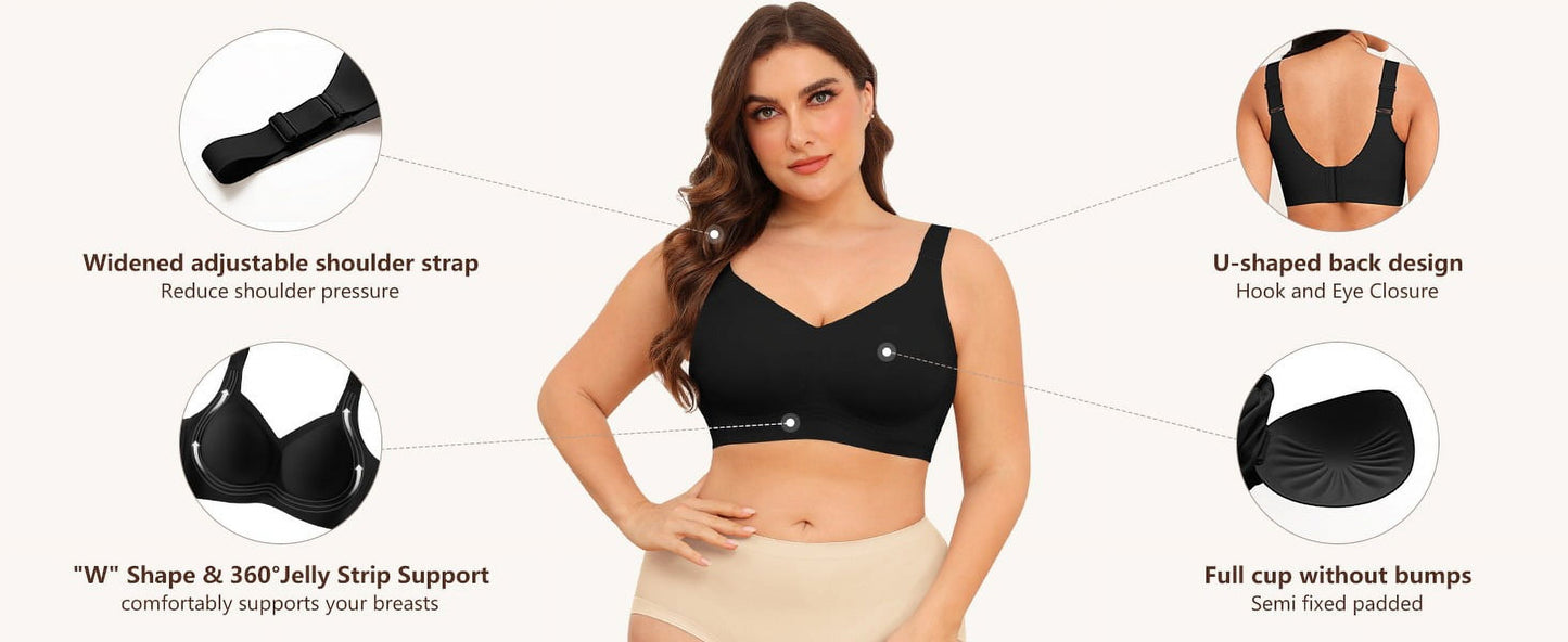 Smooth Wireless Bras for Women No Underwire Comfort Seamless Bras Full Coverage Everyday Bra New Upgrade