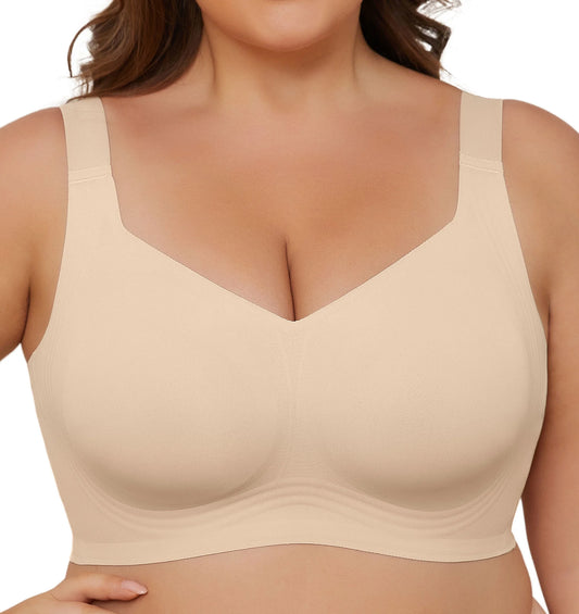 Smooth Wireless Bras for Women No Underwire Comfort Seamless Bras Full Coverage Everyday Bra New Upgrade