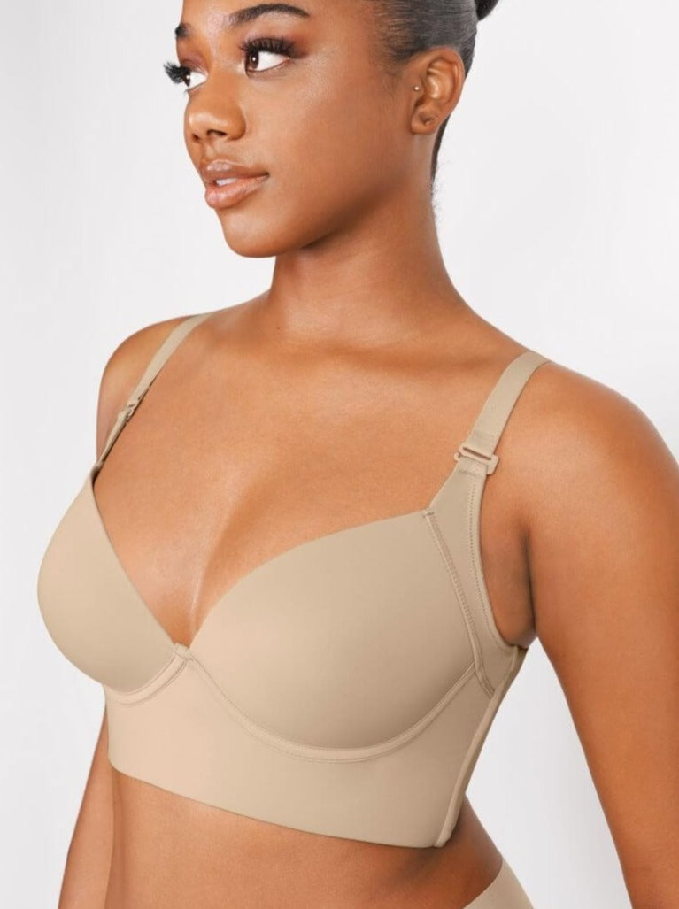 Back Fat Trim Deep Cup Shapewear Bra